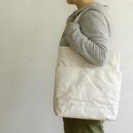 ダブルポケットトート 生成り色 / 帆布