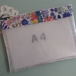 リバティビニコのA4半クリアポーチ＊フレスコ