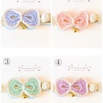 🎀フープリボン🎀　4色　コットン首輪☆　小型犬＆猫の首輪★