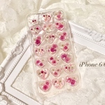 再販 完成品 かすみ草の立体ハートのiPhone6/6sケース
