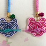  ㊗︎水引にゃんこペア🐈ストラップ／キーホルダー