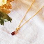 sale 14kgf ガーネットネックレス