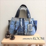 Kさまお取り置き品　 お出かけトート　コラージュヒッコリー　デニムリメイク　280