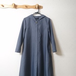 フード付きAラインコート～グレー～