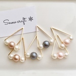 三角パールピアス☆