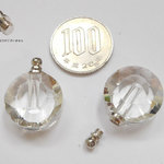 香水 ペンダント　ネックレス/アロマ ペンダント ネックレス/ガラス容器 香水瓶 0.1cc デコ 素材 クリスタル円型  ko-cen