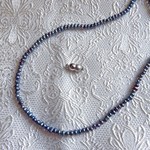 『ukikumaさま　オーダー品』ネイビーブルーの淡水パール　ネックレス　MN0219-002