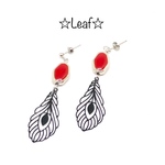 【限定2点】vintageREDbeadsとblackフェザープレート