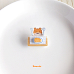 いただきますブローチ(ハムスター)