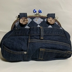 デニムがま口バッグ