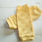 NewColor♡[60-80 baby free]★レッグウォーマー★穴あきレース風♪たんぽぽ