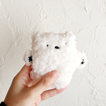 手縫いのもこもこシロクマぬいぐるみ③