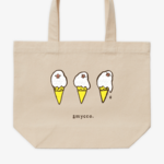 刺繍ランチトート（amycco. / sleepy ice creams / ナチュラル）