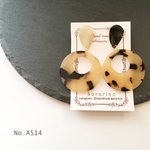 No.A514 限定品 べっこう柄 サークル ピアス / イヤリング