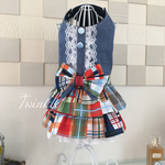 4点☆サイズ制限有【犬服】チェックワンピース👗