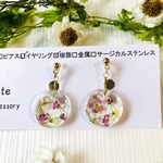 春の新作デー2019、アリッサムのレジンイヤリング、レジンピアス