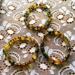 【1連15コセット】JIRI＊IVANA czech beads#チェコビーズ rectangle 9×7㎜mix stripe/full  picasso