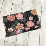 再販)じゃばらんカードケース 桜絞り/黒