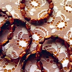 【1連15コセット】JIRI＊IVANA czech beads#チェコビーズ rectangle 9×7㎜ chocolate  picasso