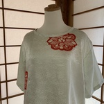 着物リメイク 花柄絞り染めのプルオーバー