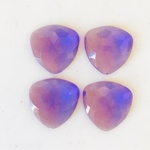 Vintage Clear Purple Triangle Cabochons 