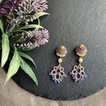 タティングレースの耳飾り《パープル》