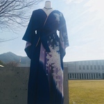 150.未使用！着物リメイクワンピース 「彩雲」