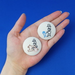 小さいおじさんの刺繍バッチ＊2個セット（ミシン/初孫）