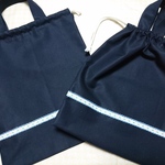m様ご予約品 紺 巾着袋 サイズオーダー専用 体操袋 お着替え袋 お道具袋 お入園お入学準備に 