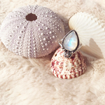 12号【サイズ調整不可】《silver925》flower×Rain water ✴︎rainbow moon❤︎