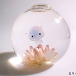 〈M様専用〉オーダー品：ぷちアクアリウム　くらげちゃん★花とクラゲ　ボール型　