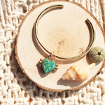 《brass &silver mix》swing heart×antique bangle❤︎