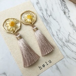 ✿ドライフラワータッセルピアス