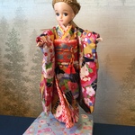 合わせの振袖（りかちゃんは付いていません)