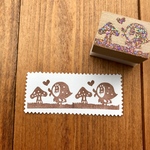 つなげてスタンプすればラインになるハンコ★レトロひよこ