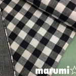  110×50★三重ガーゼ★ギンガムチェック★紺と白