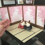 桜満開☆背景と床セット☆花弁つき☆ドールハウス、アンティーク、ミニチュア、インテリアに(*^_^*)