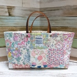 【sale】リバティパッチ＊大きめトート型小物入れ＊ミックス