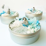 【香りが選べる♪】ペンギンの缶入りアロマワックスサシェ