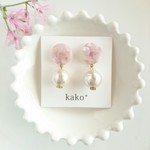 春カラーコットンパールピアス・イヤリング