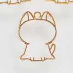 猫/動物フレーム/レジン空枠【1】お座り　7個で310円