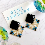 black square earrings 