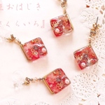 華色おはじき『さくらいろ』ピアス