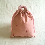 ringi☆様専用品♡体操着袋（大きめサイズ・持ち手付き）・さくらんぼ・刺繍・入園入学