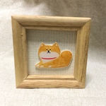 ミニ原画「のんびり柴犬」