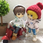 オビツ11サイズ キャンディ柄パーカー