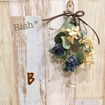 ツキヌキユーカリと紫陽花のリース B