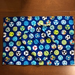 給食ナフキン&巾着セット(サッカーボール・青)再販