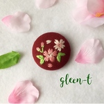 桜🌸ミニ刺繍ブローチ(ヘアゴム可)