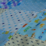《新柄》パッチ風＊４重ガーゼのおくるみ＊ほし ☆75×95☆